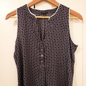 Ann Taylor Blue Plaid Tank Top